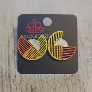 Paparazzi Yellow and Orange Earrings
